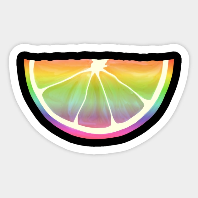 Citrus Rainbow Slice Sticker by Art by Deborah Camp